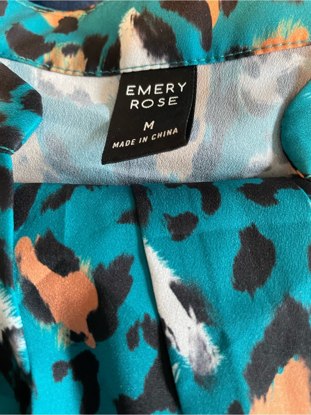 Teal Leopard Print Mini Dress with Self Tie Waist - Picture 5 of 5